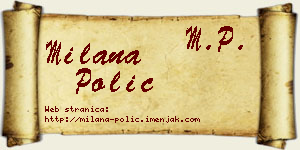 Milana Polić vizit kartica
